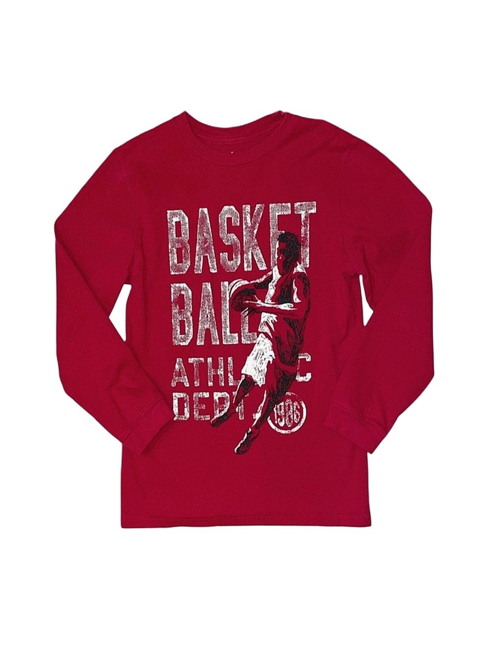 GAP Boy's Red Basketball Graphic Long Sleeve Shirt Size Large 10